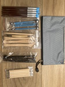 clay modelling tools to make a custom Sleep Token Figurine