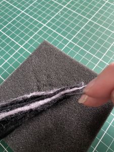 felting the dreads together to make a custom Sleep Token figurine