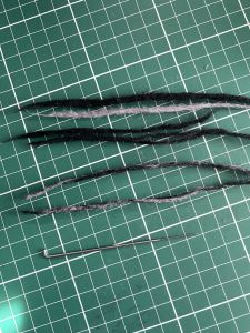 black and grey dreads to make a custom Sleep Token figurine