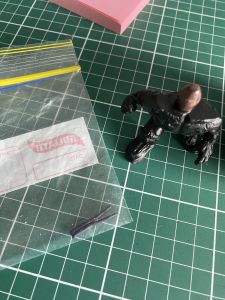 drumsticks in a bag to make a custom Sleep Token figurine