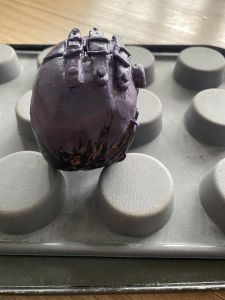 ii head ready for baking to make a custom sleep Token figurine