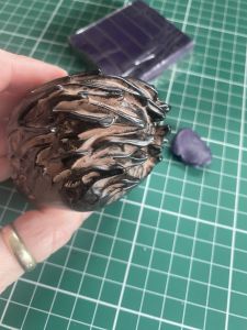 back of Dark Flash Pop vinyl head used to make custom Sleep Token figurine