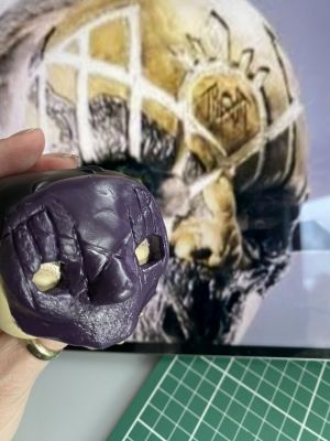 Smoothing proportions after fix on mask for custom Sleep Token Figurine