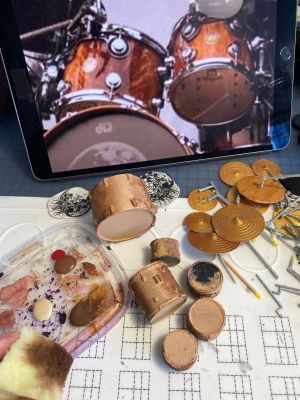attempting to paint ii's drum kit