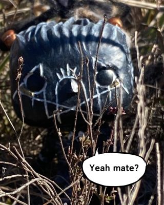 figurine of ii in the wilderness saying " Yeah man?"